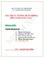 Giá trị tư tưởng HCM trong bối cảnh ngày nay