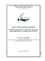 Tìm hiểu nội dung và phương pháp dạy học phép nhân và phép chia ở lớp 2