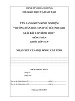 skkn hướng dẫn học sinh vẽ yếu tố phụ khi giải  bài tập hình học