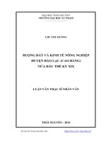 Ruộng đất và kinh tế nông nghiệp huyện Bảo Lạc (Cao Bằng) nửa đầu thế kỷ XIX