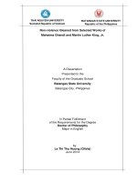 nonviolence gleaned from selected works of mahatma gandhi and martin luther king, jr.