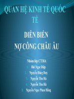 Tiểu luận quan hệ kinh tế quốc tế  DIỄN BIẾN  NỢ CÔNG CHÂU ÂU