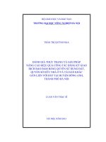Đánh giá thực trạng và giải pháp nâng cao hiệu quả công tác đăng ký giao dịch đảm bảo bằng quyền sử dụng đất, quyền sở hữu nhà ở và tài sản khác gắn liền với đất tại huyện đông anh, thành phố hà nội