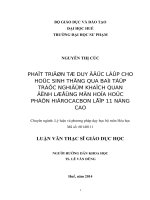 phát triển tư duy độc lập cho học sinh thông qua bài tập trắc nghiệm khách quan định lượng môn hóa học phần hidrocacbon