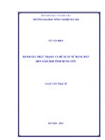 Đánh giá thực trạng và đề xuất sử dụng đất đến năm 2020 tỉnh hưng yên