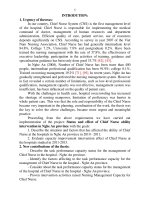 current situation and effectiveness of chief nurse capacity improvement intervention from 2010 - 2013 in nghe an province