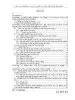 ĐỀ TÀI: Tình hình sản xuất kinh doanh của công ty cổ phần xây lắp công nghệ thực phẩm