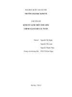 CHUYÊN ĐỀ KINH TẾ XANH TRÊN THẾ GIỚI CHÍNH SÁCH CHO CÁC NƯỚC