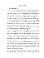 ĐỀ TÀI: Nghiên cứu động thái một số chỉ tiêu sinh lý   hoá sinh theo tiến trình sinh trưởng, phát triển của quả chuối tây tại Thanh Trì  Hà Nội
