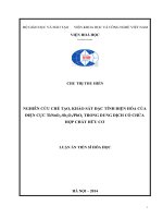 nghiên cứu chế tạo, khảo sát đặc tính điện hóa của điện cực ti sno2-sb2o3 pbo2 trong dung dịch có chứa hợp chất hữu cơ