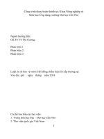 hiệu quả của phân hữu cơ trong cải thiện chất lượng đất, năng suất và phẩm chất trái trên vườn măng cụt và chôm chôm tại huyện chợ lách, tỉnh bến tre (tt)