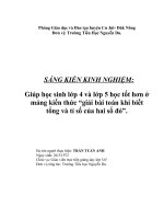 Sáng kiến kinh nghiệm Toán lớp 5 Bài toán tổng tỉ Trần  tuấn anh