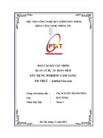 Quản lý dự án phần mềm xây dựng website cẩm nang ẩm thực