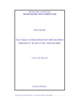 Thực trạng và định hướng phát triển hệ thống điểm dân cư huyện vũ thư, tỉnh thái bình