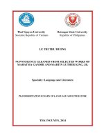 nonviolence gleaned from selected works of mahatma gandhi and martin luther king, jr. (sum)