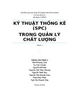 Tiểu luận Quản trị chất lượng KỸ THUẬT THỐNG KÊ (SPC) TRONG QUẢN LÝ CHẤT LƯỢNG
