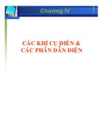Bài giảng các khí cụ điện và các phần dẫn điện