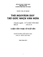 thơ nguyễn duy từ góc nhìn văn hóa