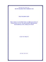 Thực trạng và giải pháp nâng cao hiệu quả quản lý, sử dụng đất của các tổ chức kinh tế trên địa bàn thành phố hạ long, tỉnh quảng ninh
