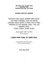 nghiên cứu đặc điểm sinh học và ảnh hưởng của aia đến  giống đậu bắp f1tn 85 và f1tn 81 trồng ở xã hương vinh, thị xã hương trà, tỉnh thừa thiên huế