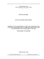 Nghiên cứu ứng dụng bộ lưu trữ năng lượng để nâng cao chất lượng điện năng và hiệu quả khai thác cho các hệ nguồn năng lượng mới và tái tạo