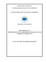 LUẬN VĂN THẠC SĨ CHÍNH SÁCH CÔNG THẨM ĐỊNH DỰ ÁN MỞ RỘNG QUỐC LỘ 1A  ĐOẠN QUA TỈNH QUẢNG NGÃI