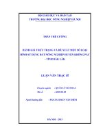 Đánh giá thực trạng và đề xuất một số loại hình sử dụng đất nông nghiệp huyện krông păc tỉnh đăk lăk