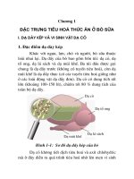 đặc trưng tiêu hóa thức ăn ở bò sữa