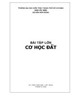 BÀI TẬP LỚN CƠ HỌC ĐẤT TRẦN TUẤN NAM ĐẠI HỌC KIẾN TRÚC TP.HCM