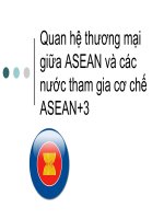 Quan hệ thương mại giữa ASEAN và các nước tham gia cơ chế ASEAN+3