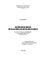 ĐỀ TÀI: Đặc điểm sinh học nòng nọc một số loài lưỡng cư hệ sinh thái rừng tây Nghệ An