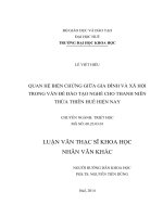 quan hệ biện chứng giữa gia đình và xã hội trong vấn đề đào tạo nghề cho thanh niên thừa thiên huế hiện nay