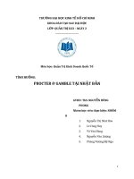 Tiểu luận Quản Trị Kinh Doanh Quốc Tế PROCTER  GAMBLE TẠI NHẬT BẢN