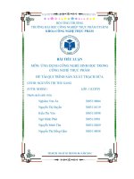 tiểu luận qui trình sản xuất thạch dừa - luận văn, đồ án, đề tài tốt nghiệp