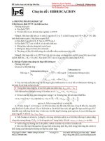 tài liệu ôn thi hóa chuyên đề hidrocacbon
