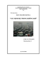 tiểu luận xác định bụi trong không khí - luận văn, đồ án, đề tài tốt nghiệp