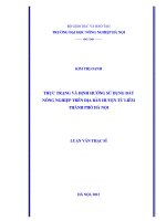 Thực trạng và định hướng sử dụng đất nông nghiệp trên địa bàn huyện từ liêm thành phố hà nội