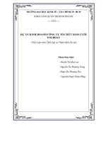 thiết lập dự án-dự án kinh doanh công ty wedding planner yourday-gvhd phan thị thu hương