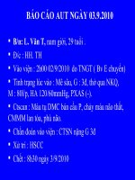 Báo cáo AUT giám định pháp y về tai nạn giao thông
