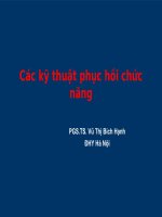 Các kỹ thuật phục hồi chức năng