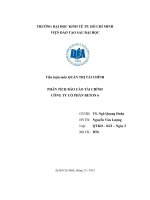 Tiểu luận môn QUẢN TRỊ TÀI CHÍNH PHÂN TÍCH BÁO CÁO TÀI CHÍNH CÔNG TY CỔ PHẦN BETON 6