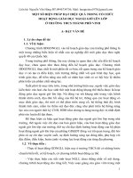 Một số biện pháp đạt hiệu quả trong tổ chức hoạt động giáo dục ngoài giờ lên lớp ở trường THCS thành phố vinh