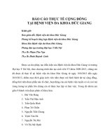 Báo cáo thực tế thực tập tại bệnh viện đa khoa đức giang   long biên