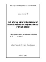 thực hiện pháp luật về quyền sở hữu trí tuệ đối với tác phẩm văn học nghệ thuật dân gian ở việt nam hiện nay