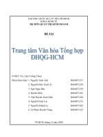 lập dự án xây dựng trung tâm văn hóa tổng hợp đại học quốc gia tp. hcm
