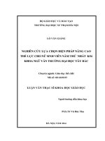 nghiên cứu lựa chọn biện pháp nâng cao thể lực cho nữ sinh viên năm thứ nhất k54 khoa ngữ văn trường đại học tây bắc