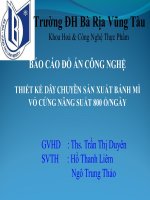 thiết kế dây chuyền sản xuất bánh mỳ vỏ cứng