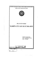 đồ án nghiên cứu sản xuất bia đen - luận văn, đồ án, đề tài tốt nghiệp
