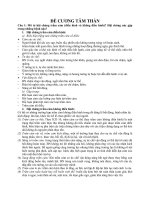 Đề cương ôn tập môn tâm thần học