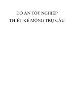 đồ án tốt nghiệp xây dựng cầu đường thiết kế móng trụ cầu